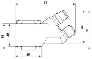 Чертеж, Размерный чертеж SUBCON-PLUS...35...M12, модель 35°