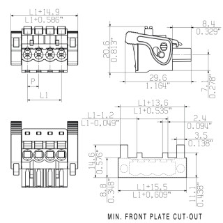 Штекерный соединитель печат BLF 5.08HC/02/90LR SN BK BX