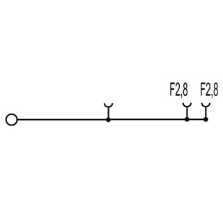 Проходная клемма WDU 2.5 F 2X2.8