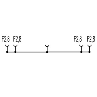 Проходная клемма WDU 2.5 FF 2X2.8