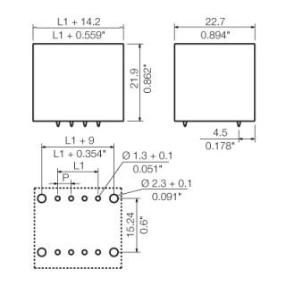 Штекерный соединитель печат SCD-THR 3.81/10/180F 3.2SN BK BX