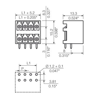 Штекерный соединитель печат SCDN 3.81/10/90G 3.2SN BK BX