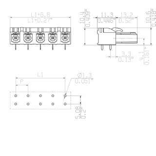 Штекерный соединитель печат BLL 7.62HP/02/90 3.2SN BK BX