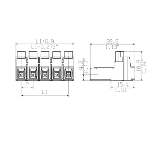 Штекерный соединитель печат SLZ 7.62HP/02/180G SN BK BX