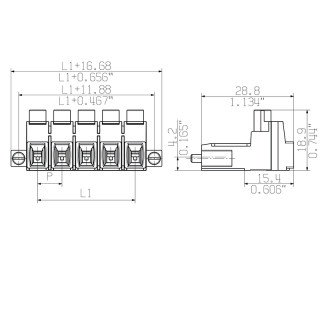 Штекерный соединитель печат SLZ 7.62HP/03/180F SN BK BX