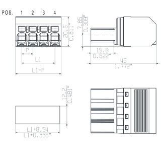Штекерный соединитель печат SVF 7.62HP/05/180G SN BK BX