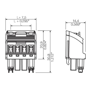 Штекерный соединитель печат BHZ 5.00/03/90LH BK/BK