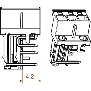 Штекерный соединитель печат SHL-SMT 5.00/03GR 4.2RL