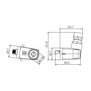 Корпус IE-PS-V05M-A-RJ45-FH