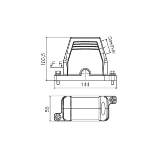 Профильное уплотнение HDC IP68 10B TSS 1M20