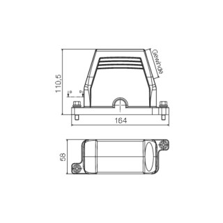 Профильное уплотнение HDC IP68 16B TSS 1M32