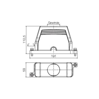 Профильное уплотнение HDC IP68 24B TOS 1M40