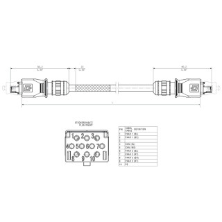 Готовый кабель данных IE-KSF-PKV14M-KLROB-1.5M