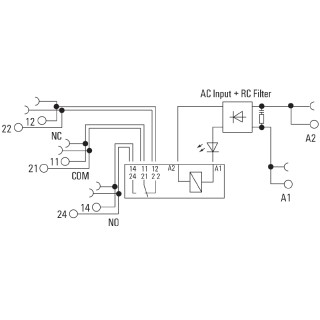 Реле безопасности TRS 120VAC RC 2CO